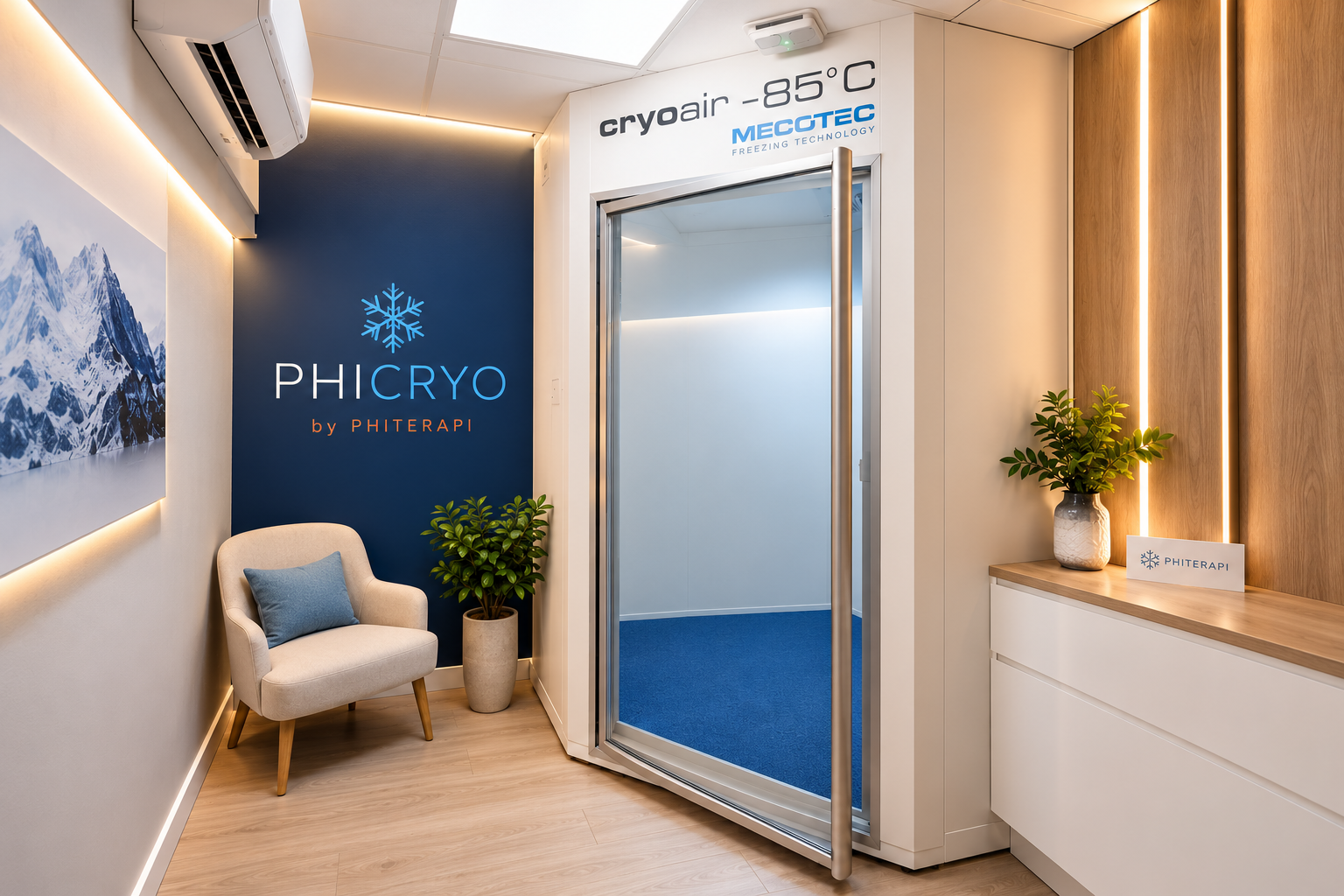 Salle PHICRYO et cabine Cryoair Flex MECOTEC